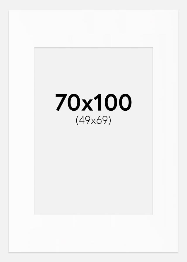 Pasparta Bílá Standardní Bílý stred 70x100 cm (49x69)