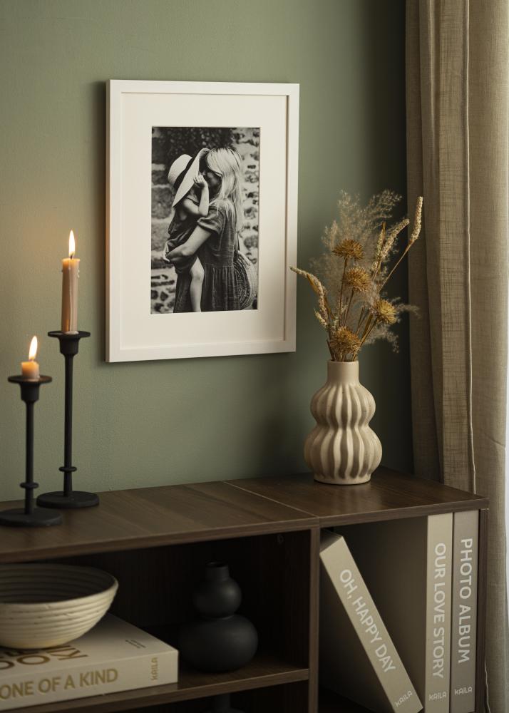 Pasparta Bílá Standardní Bílý stred 40x50 cm (29x39)