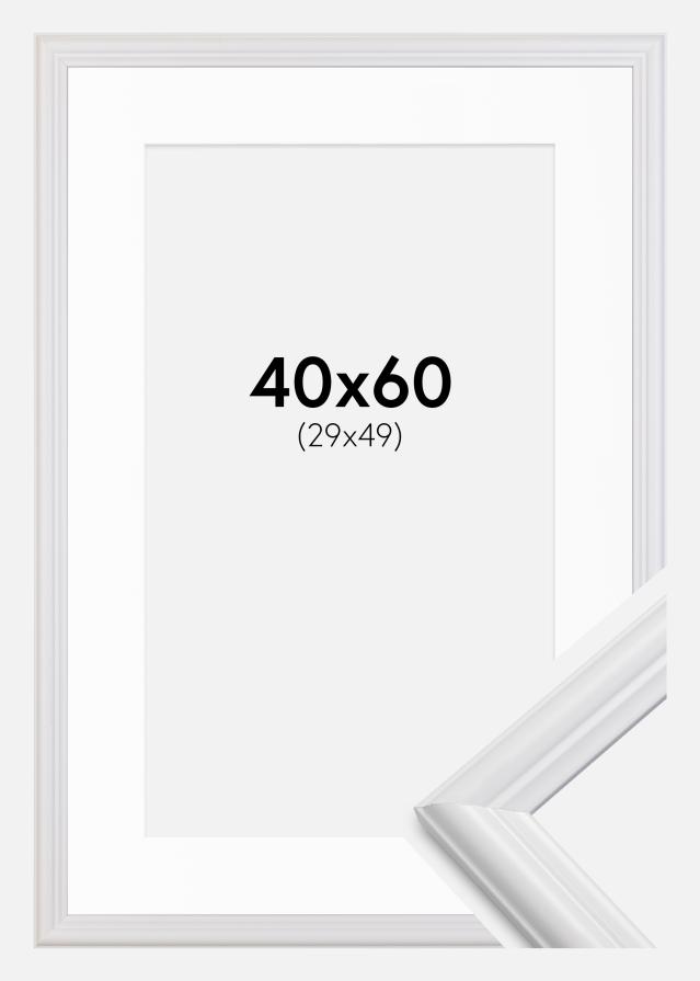 Rám Siljan Bílá 40x60 cm - Pasparta Bílá 30x50 cm