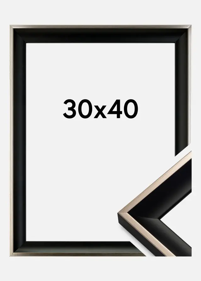 Rám Öjaren Akrylové sklo Cerno-stríbrná 30x40 cm