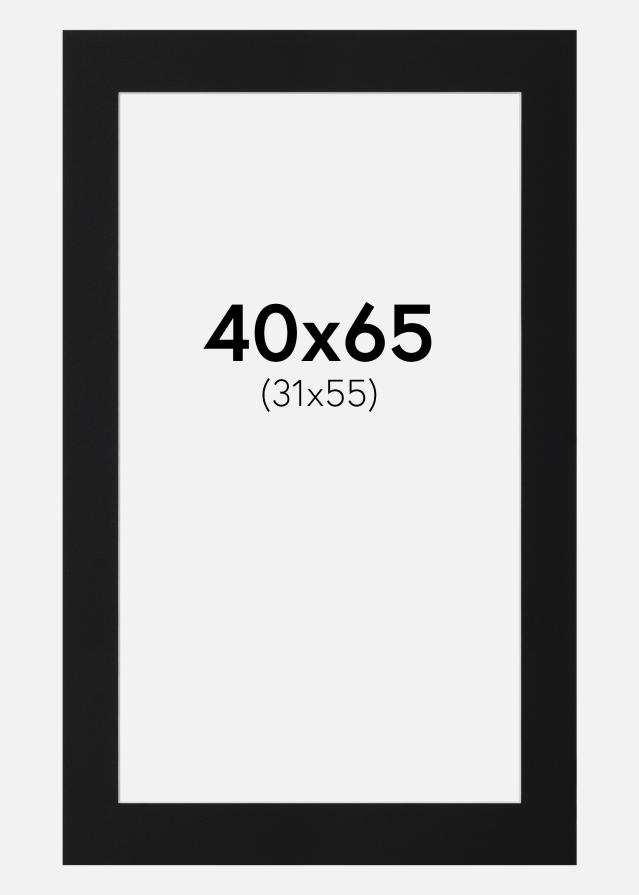 Pasparta Černý Standard (Bílé Jádro) 40x65 cm (31x55)