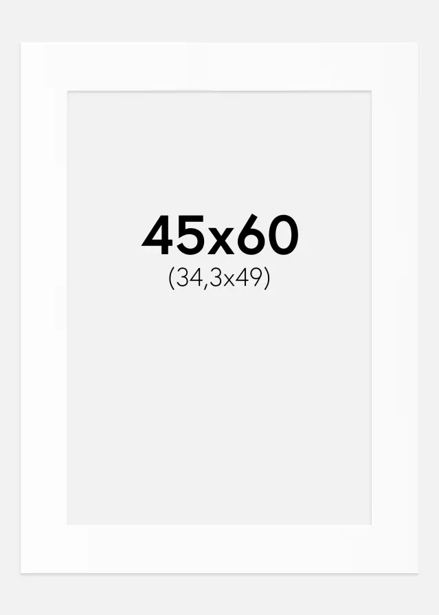 Pasparta Bílý Standard (Bílé Jádro) 45x60 cm (34,3x49)