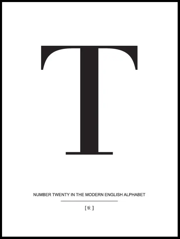 Letter T Plakát