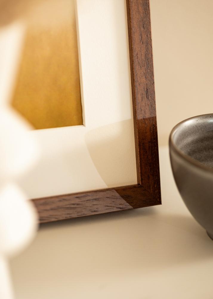 Rám Hermes Teak 60x90 cm - Pasparty Bílý 50x75 cm