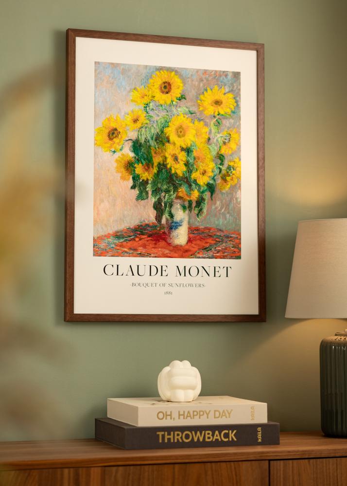 Rám Hermes Teak 60x90 cm - Pasparty Bílý 50x75 cm