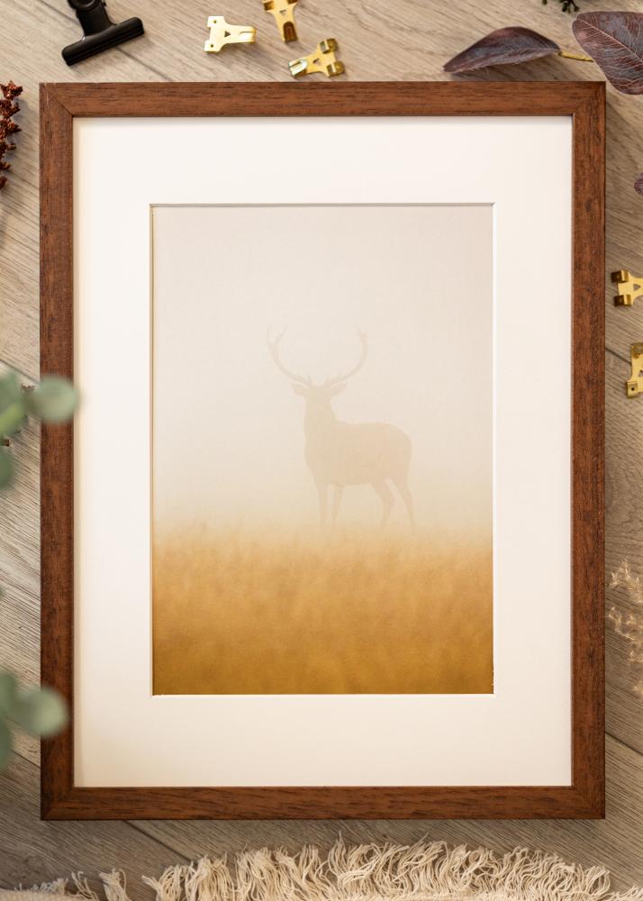 Rám Hermes Teak 60x90 cm - Pasparty Bílý 50x75 cm