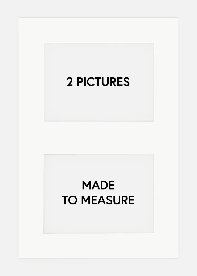 Paspartová koláž Bílá 2 Obrazy - Vyrobeno na míru Bílý stred