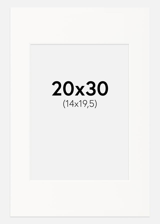 Pasparta Offwhite Bílý stred 20x30 cm (14x19,5)