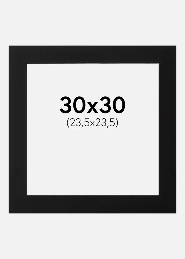 Pasparta Cerná Cerný stred 30x30 cm (23,5x23,5)