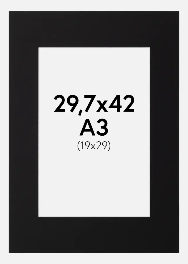 Pasparta Canson Cerná Bílý stred 29,7x42 cm (19x29)