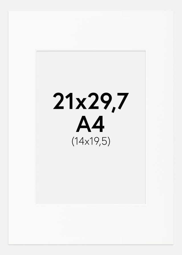 Pasparta Offwhite Bílý stred 21x29,7 cm (14x19,5)