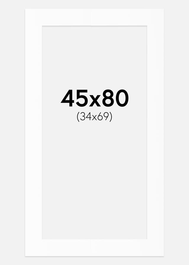 Pasparta Bílý Standard (Bílé Jádro) 45x80 cm (34x69)