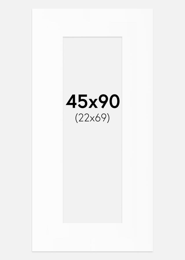 Pasparta Bílý Standard (Bílé Jádro) 45x90 cm (22x69)