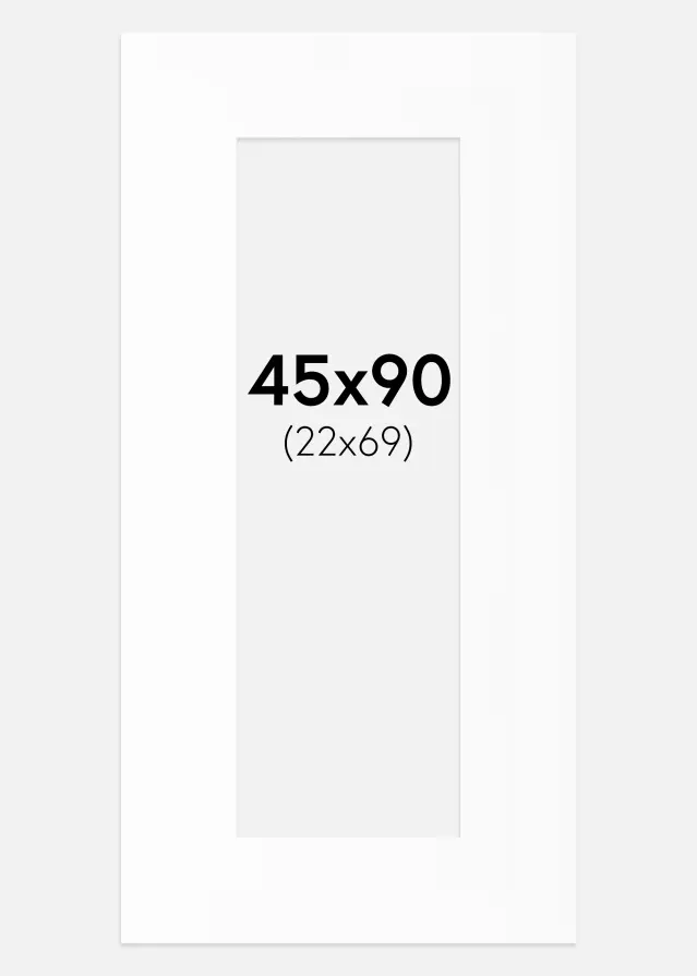 Pasparta Bílý Standard (Bílé Jádro) 45x90 cm (22x69)