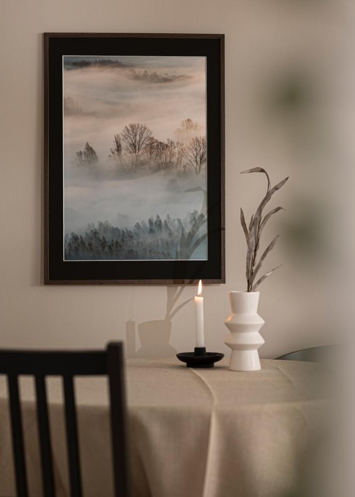 Rám Edsbyn Vlašký orech 35x50 cm - Pasparta Cerná 24x30 cm