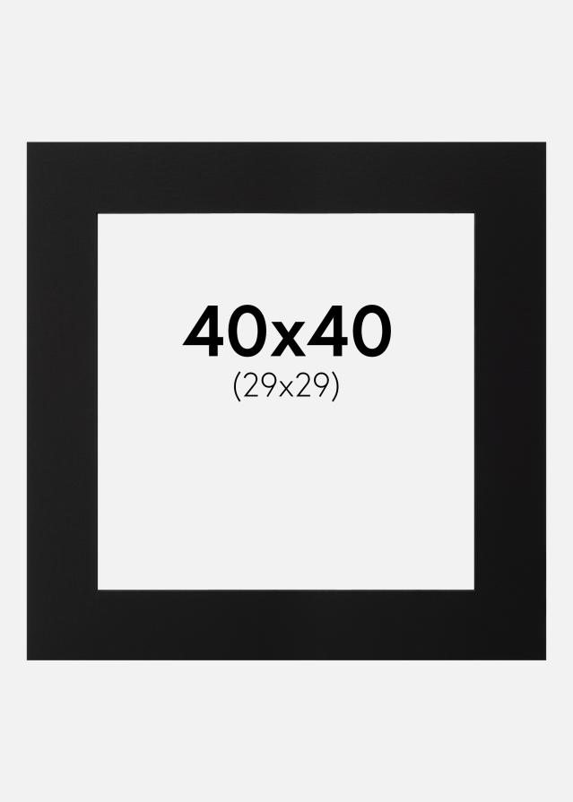 Pasparta Cerná Cerný stred 40x40 cm (29x29)