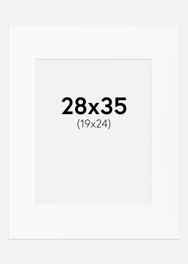 Pasparta Offwhite Bílý stred 28x35 cm (19x24)