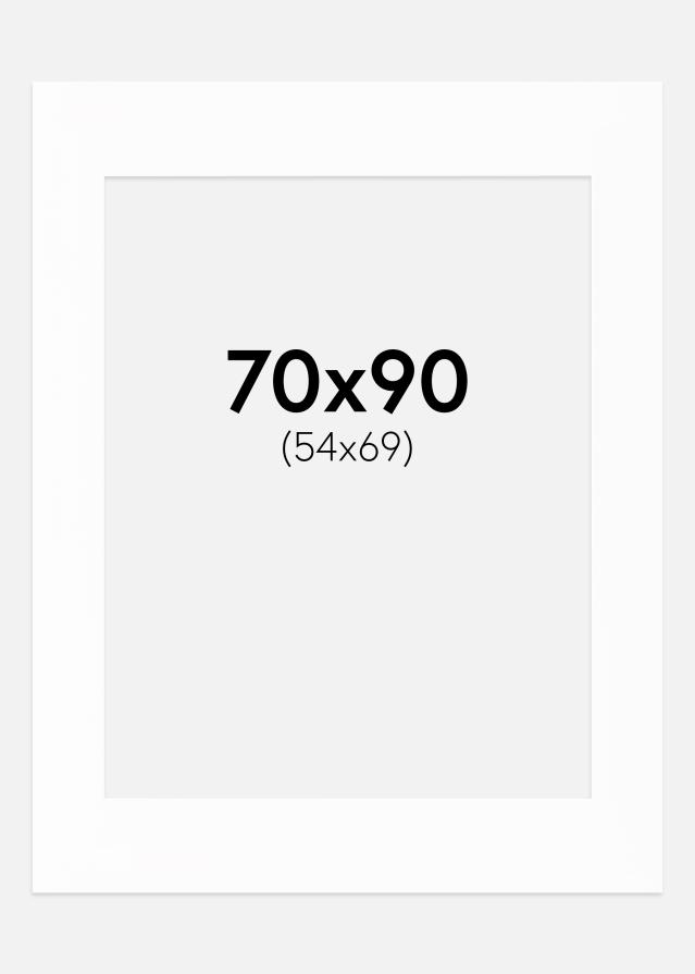 Pasparta Bílá Bílý stred 70x90 cm (54x69)