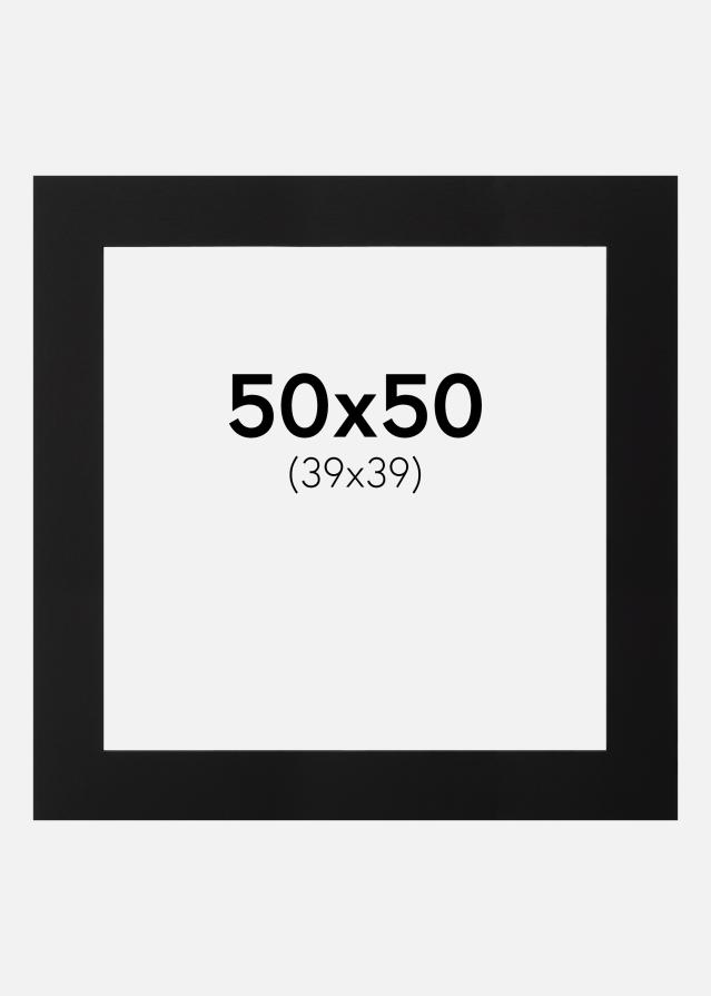 Pasparta Cerná Cerný stred 50x50 cm (39x39)
