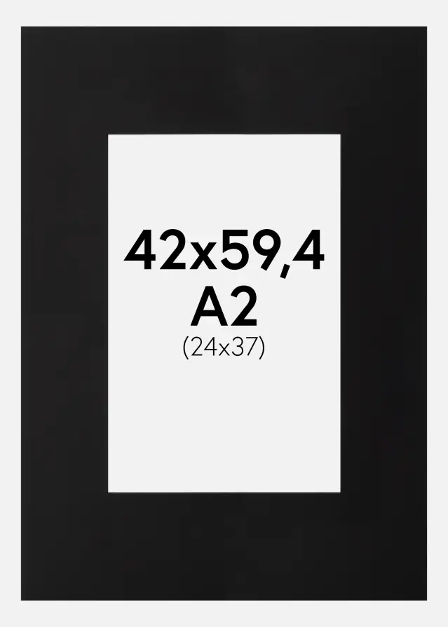 Pasparta Cerná Cerný stred 42x59 cm (24x37)