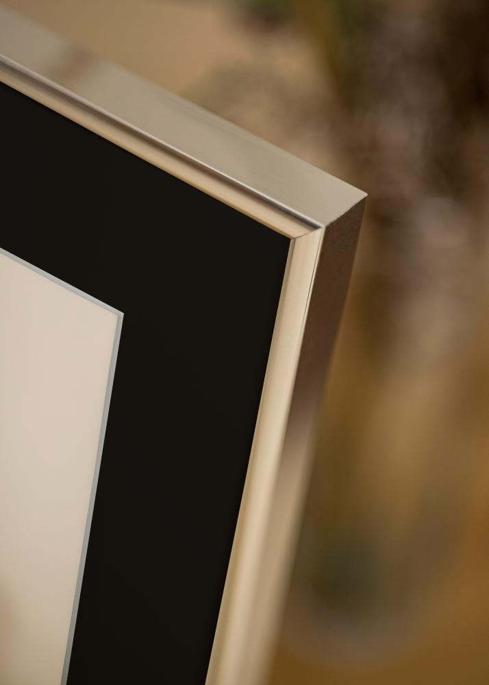 Rám Hliník Leskle Stríbrná 70x100 cm - Pasparta Cerná 59,4x84 cm (A1)