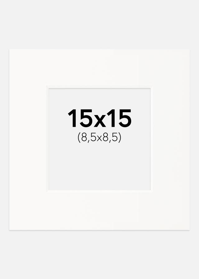Pasparta Offwhite Bílý stred 15x15 cm (8,5x8,5)