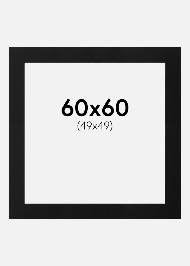 Pasparta Cerná Cerný stred 60x60 cm (49x49)