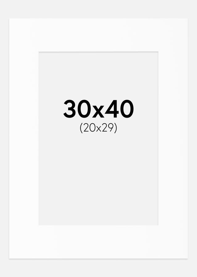 Pasparta Canson Bílá Bílý stred 30x40 cm (20x29)