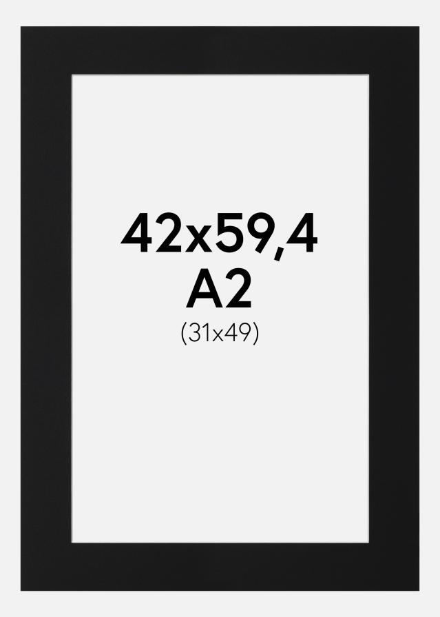 Pasparta Černý Standard (Bílé Jádro) 42x59,4 cm (31x49)