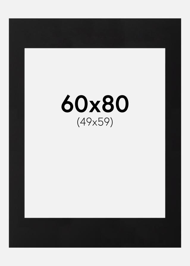 Pasparta Cerná Cerný stred 60x80 cm (49x59)