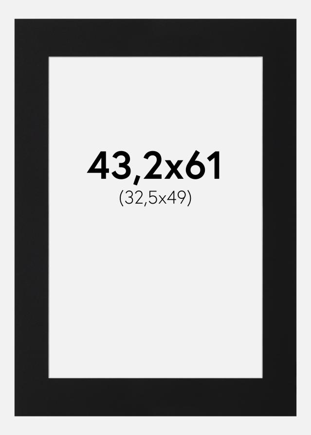 Pasparta Černý Standard (Bílé Jádro) 43,2x61 cm (32,5x49)