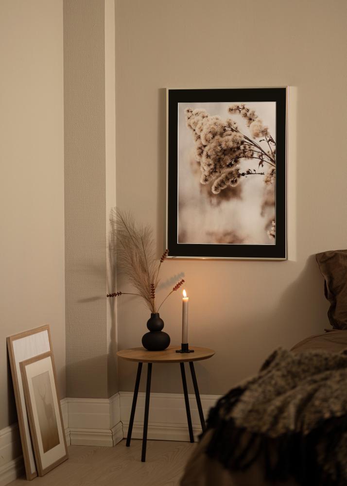 Rám Hliník Leskle Stríbrná 70x100 cm - Pasparta Cerná 59,4x84 cm (A1)