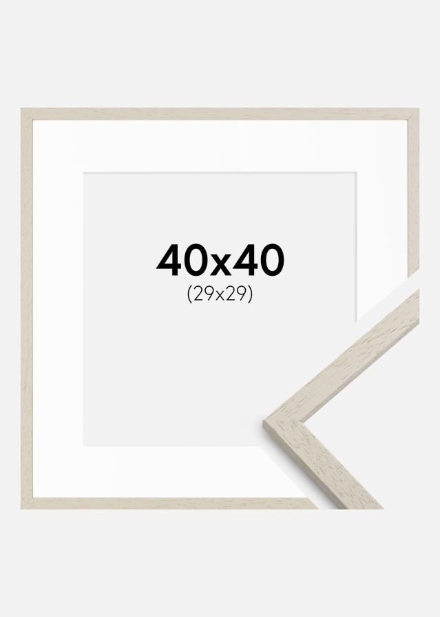 Rám Edsbyn Písek 40x40 cm - Pasparta Bílá 30x30 cm