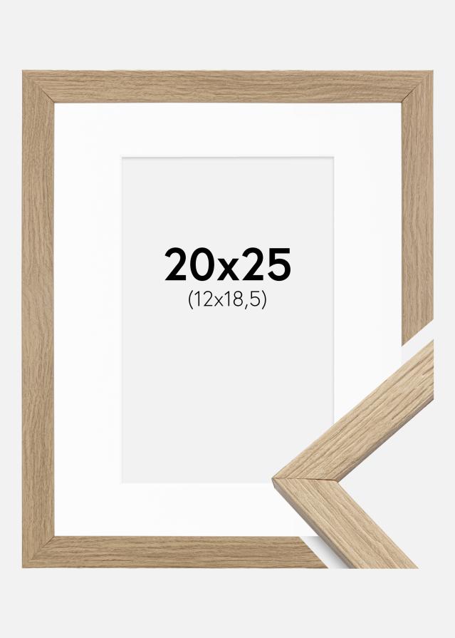 Rám Stylové Dub 20x25 cm - Pasparta Bílá 13x19,5 cm