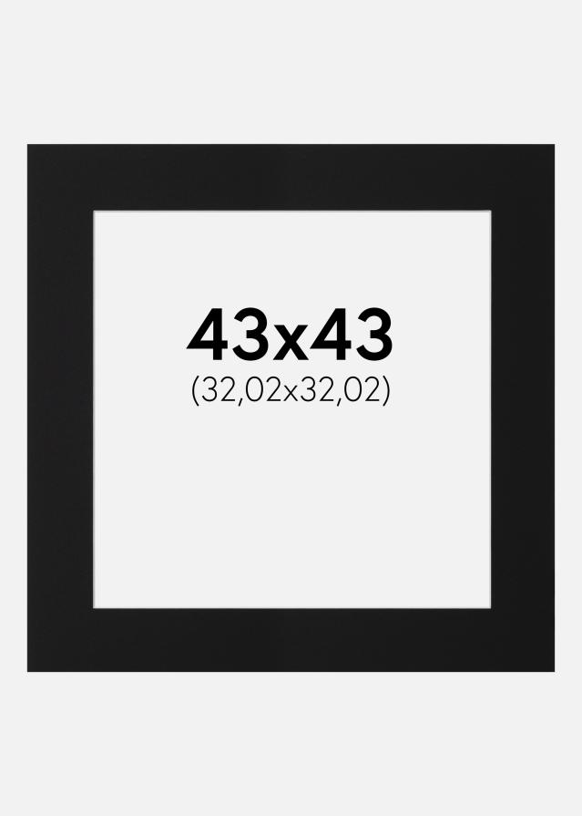 Pasparta Černý Standard (Bílé Jádro) 43x43 cm (32,02x32,02)