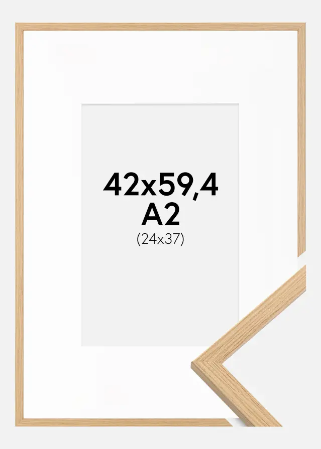Rám Galant Dub 42x59,4 cm (A2) - Pasparta Bílá 25x38 cm