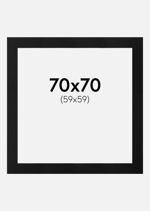 Pasparta Cerná Cerný stred 70x70 cm (59x59)