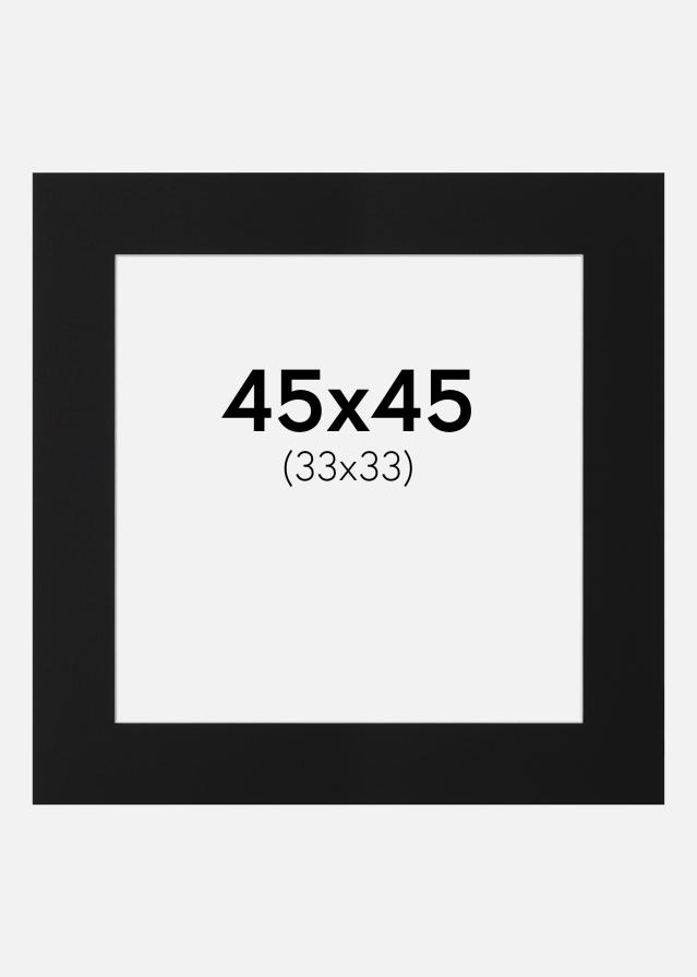 Pasparta Černý Standard (Bílé Jádro) 45x45 cm (33x33)