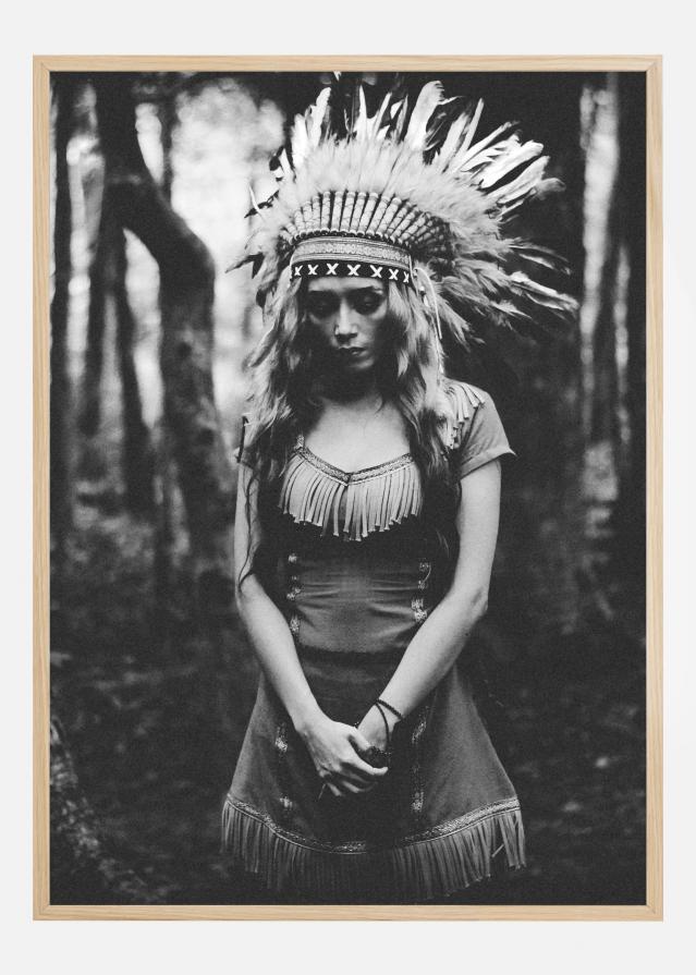 Black and White Mood in the Forest Plakát