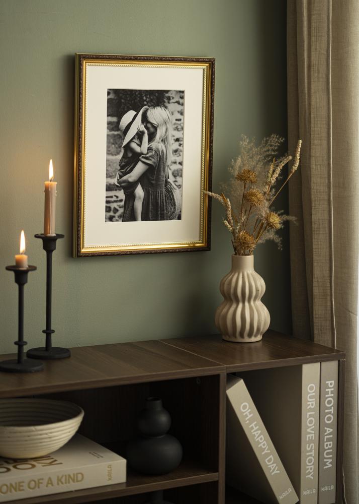 Pasparta Offwhite Bílý stred 50x50 cm (39x39)