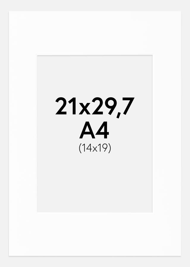 Pasparta Canson Bílá Bílý stred A4 21x29,7 cm (14x19,5)