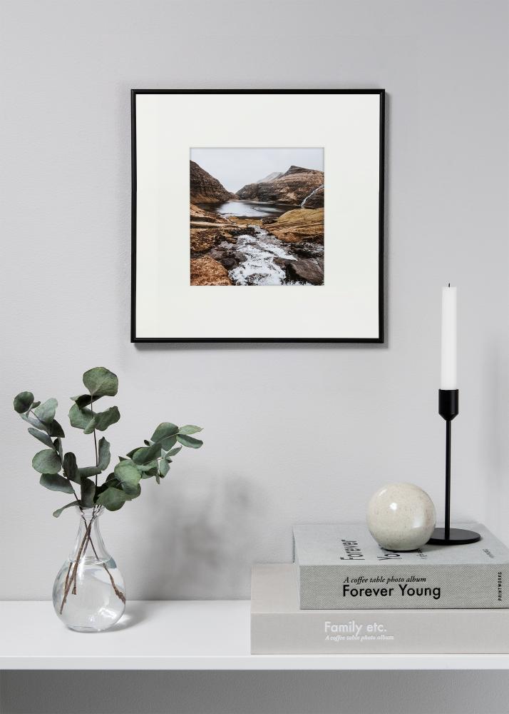 Pasparta XL Bílá Bílý stred 30x30 cm (14x14)