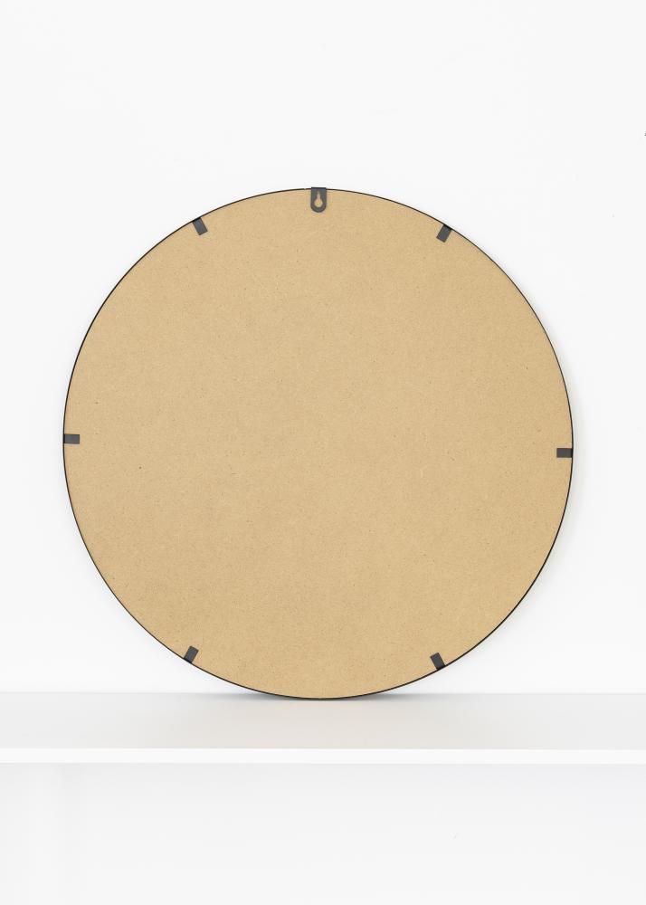 KAILA Kulatý Zrcadlo Triangles - Cerná 55 cm Ø