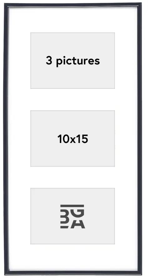 Galeria Kolážový rám Cerná - 3 Obrazy (10x15 cm)