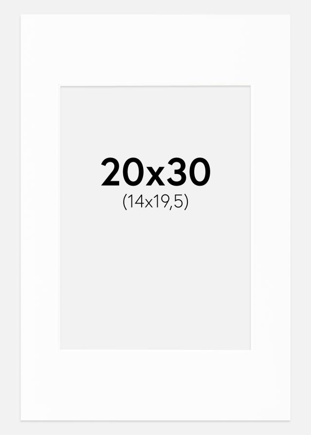 Pasparta Canson Bílá Bílý stred 20x30 cm (14x19,5)