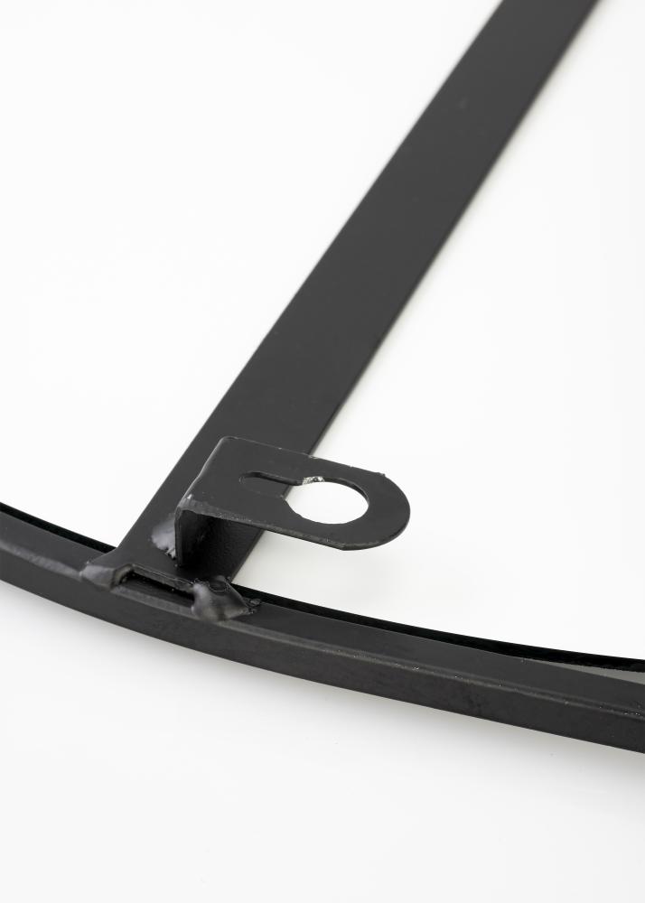 KAILA Kulatý Zrcadlo s police - Cerná 35x55 cm