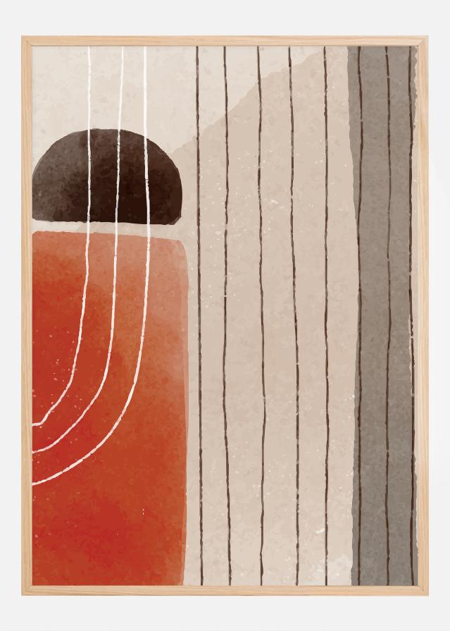 Orange Minimal Shapes III Plakát