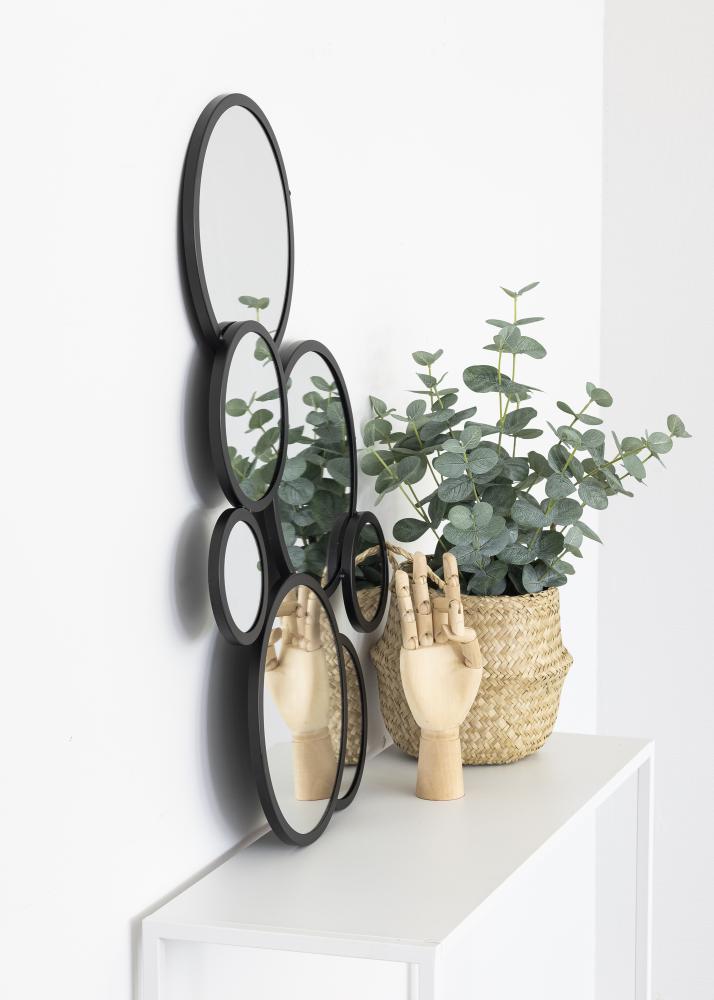 KAILA Zrcadlo Bubbles - Cerná 72x43 cm