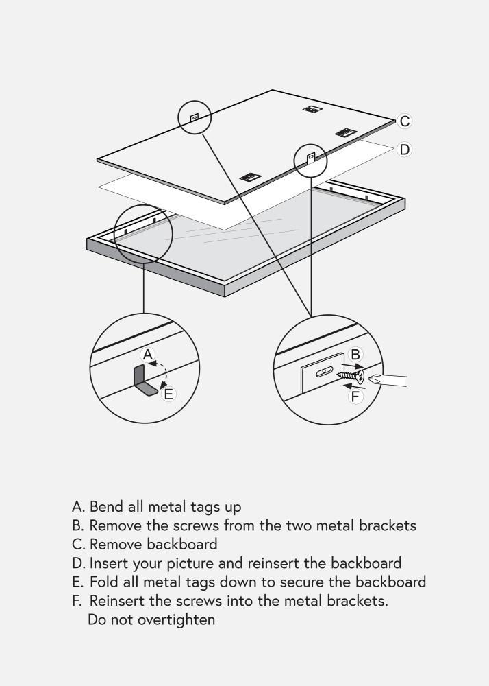 Rám Modern Akrylové sklo Tuha 60x80 cm
