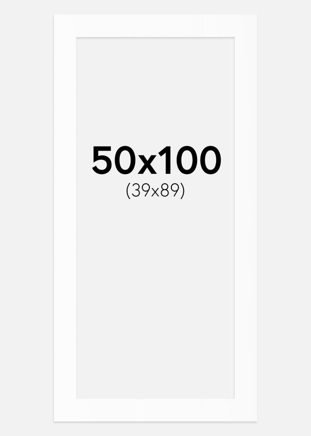 Pasparta Bílý Standard (Bílé Jádro) 50x100 cm (39x89)